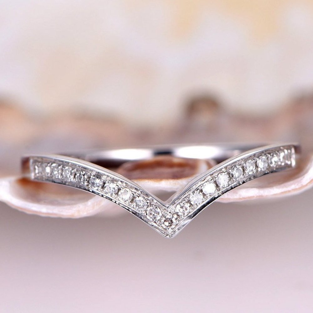 Diamond Wedding Band In 14k Rose Gold